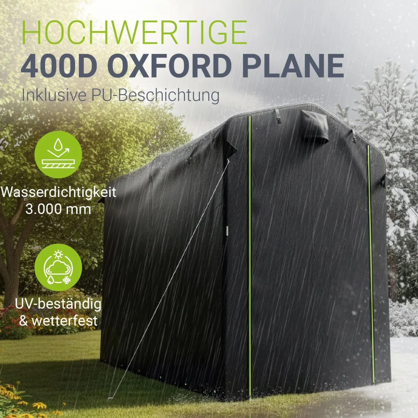 Gerätezelt für wetterfesten Schutz