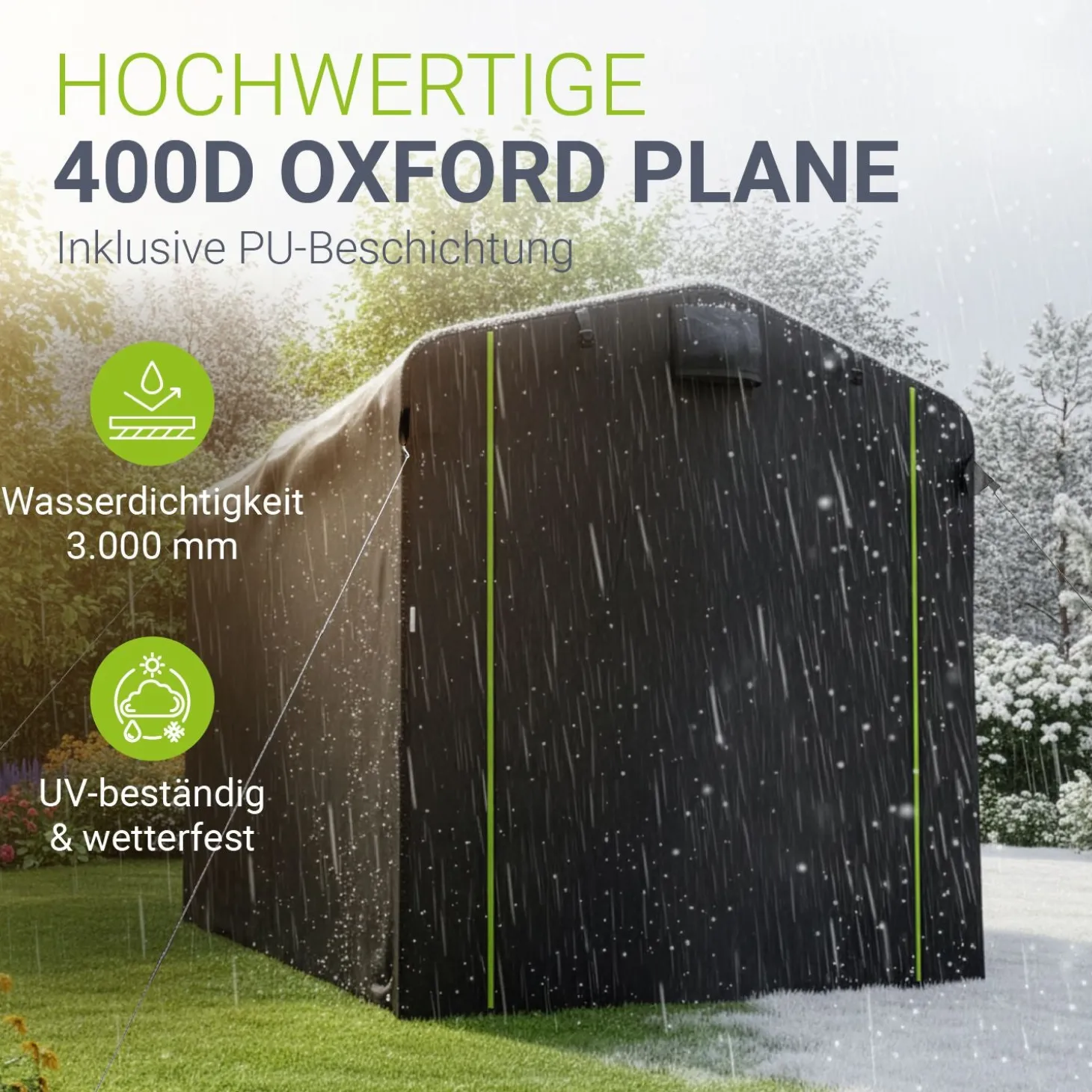 Gerätezelt für wetterfesten Schutz