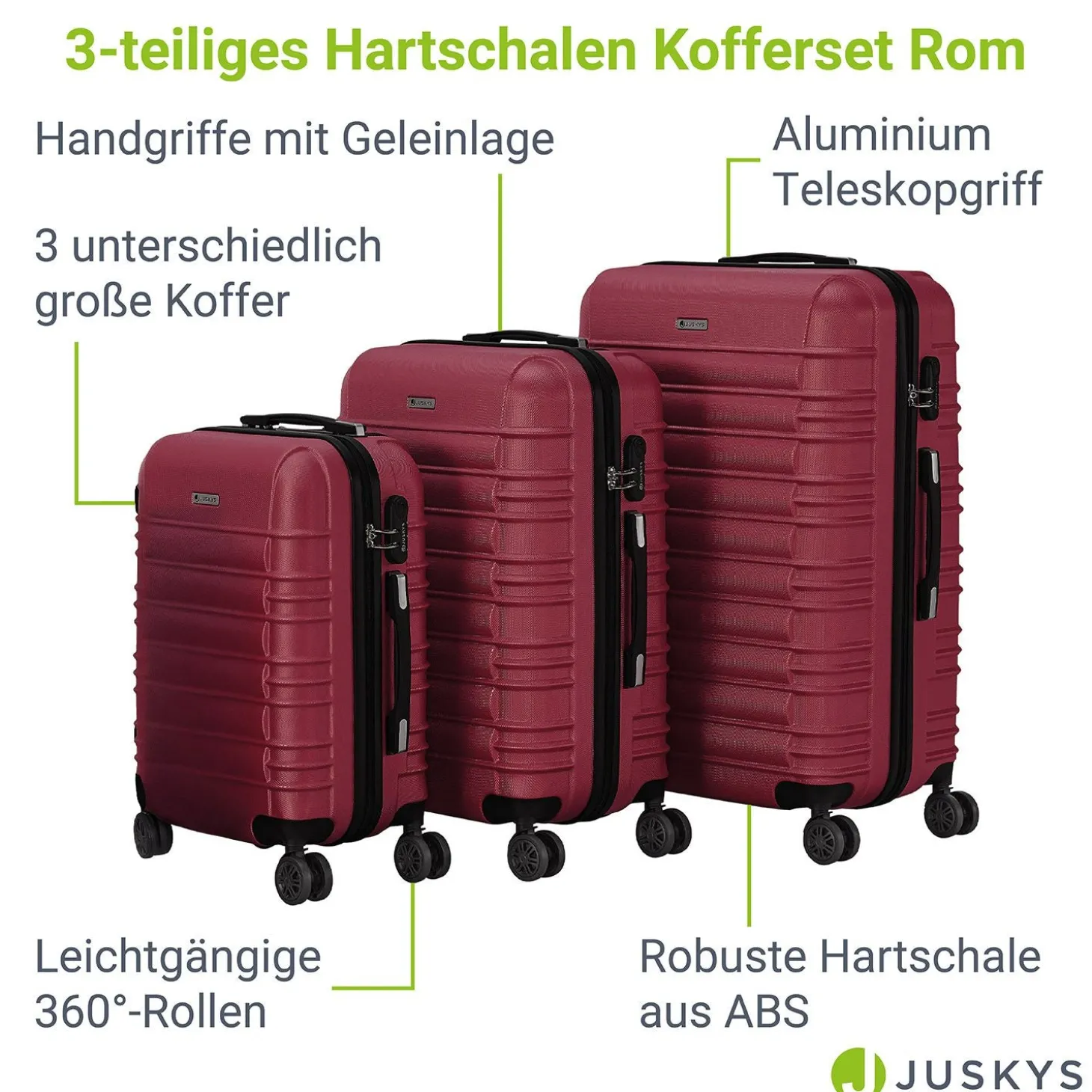 Hartschalen Kofferset Rom