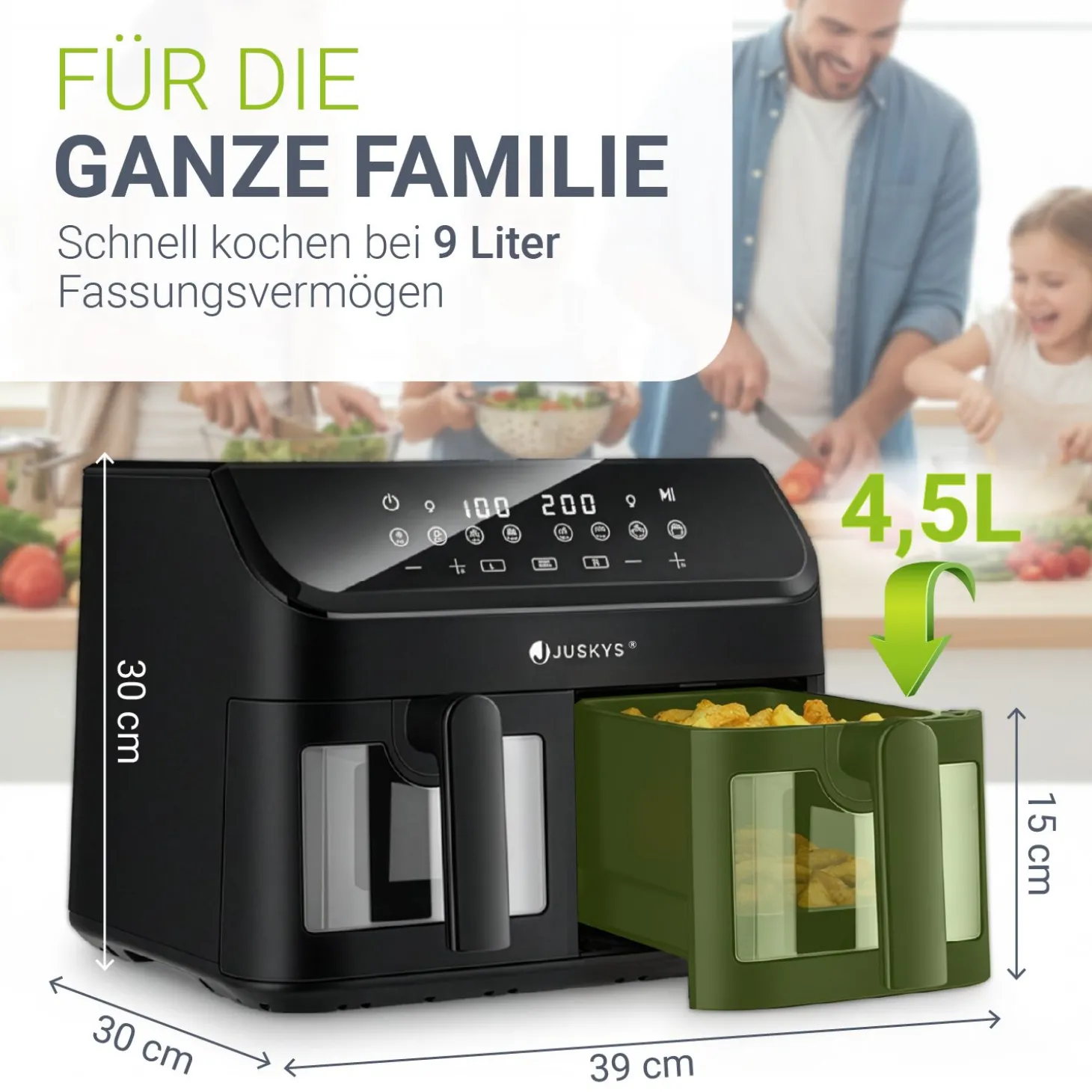 Heißluftfritteuse 9 L