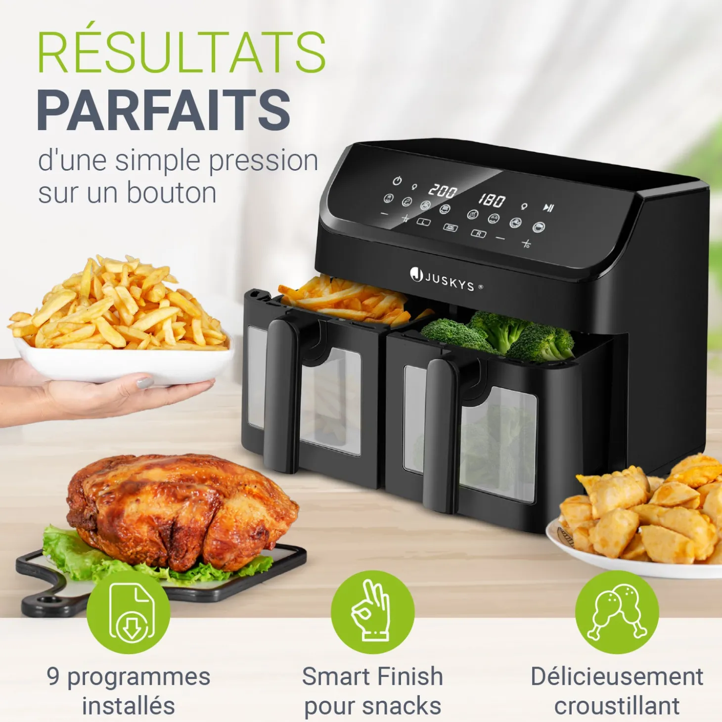 Heißluftfritteuse 9 L