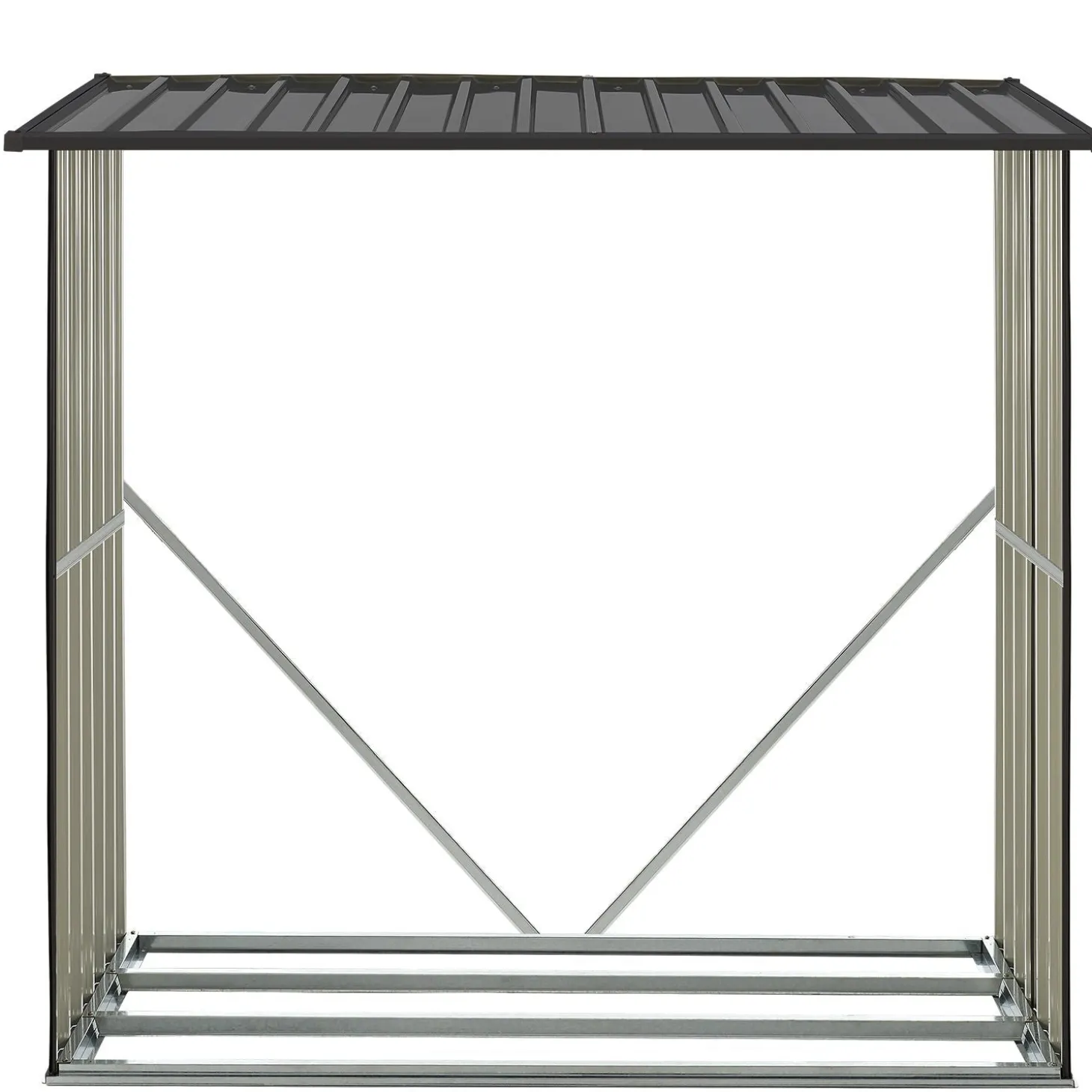 Holzunterstand Metall Enno