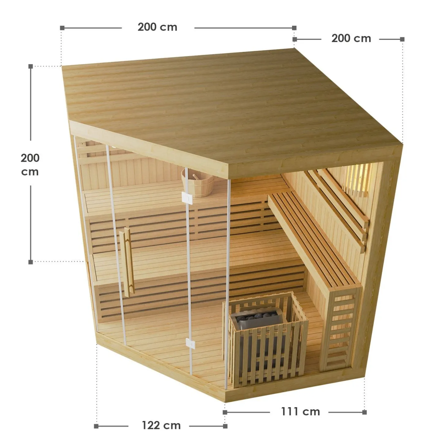 Indoor Sauna Espoo 200 Premium