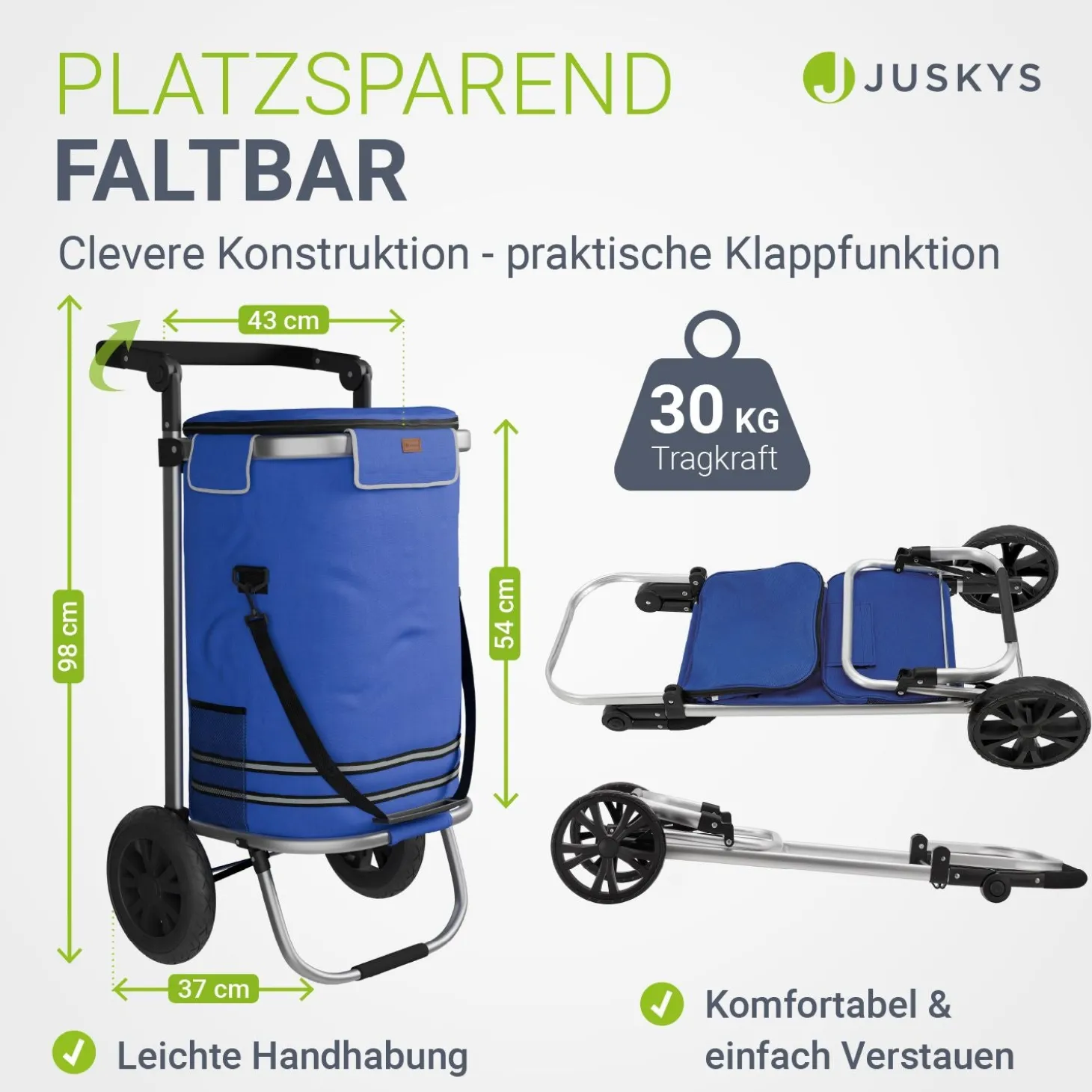 3in1 Einkaufstrolley - 56 L Kapazität