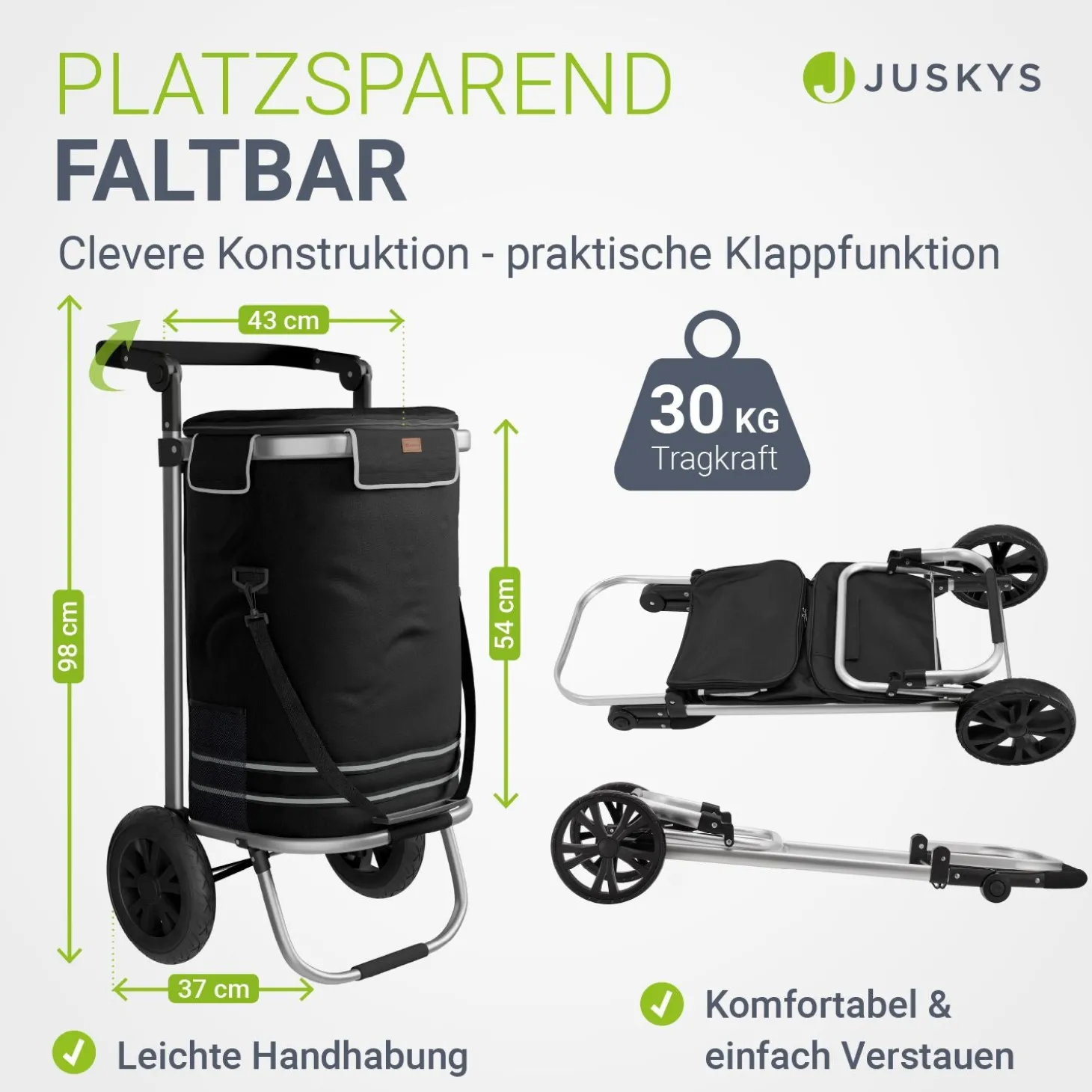3in1 Einkaufstrolley - 56 L Kapazität
