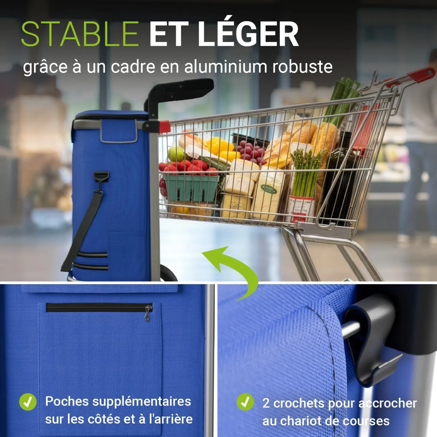 3in1 Einkaufstrolley - 56 L Kapazität