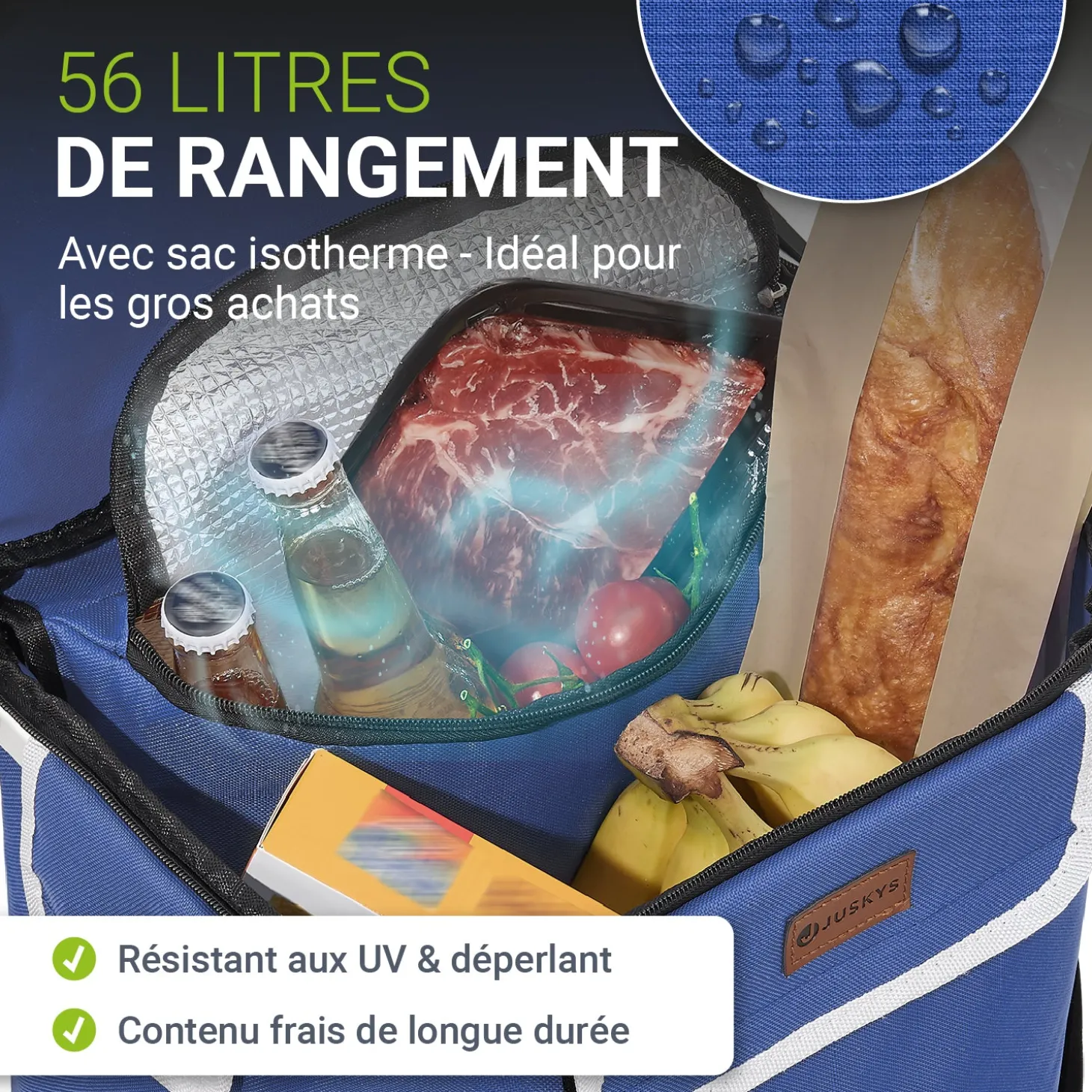 3in1 Einkaufstrolley - 56 L Kapazität