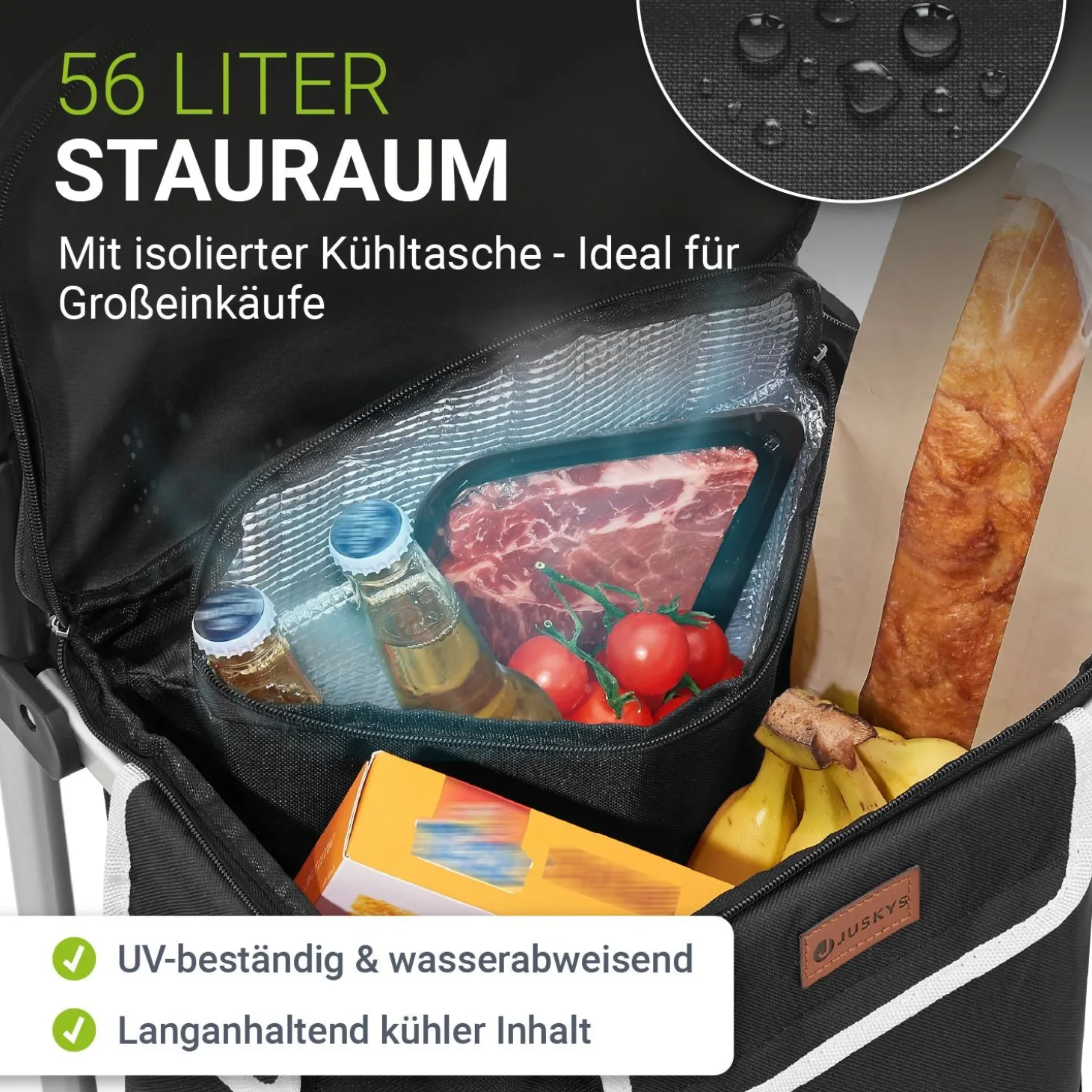 3in1 Einkaufstrolley - 56 L Kapazität