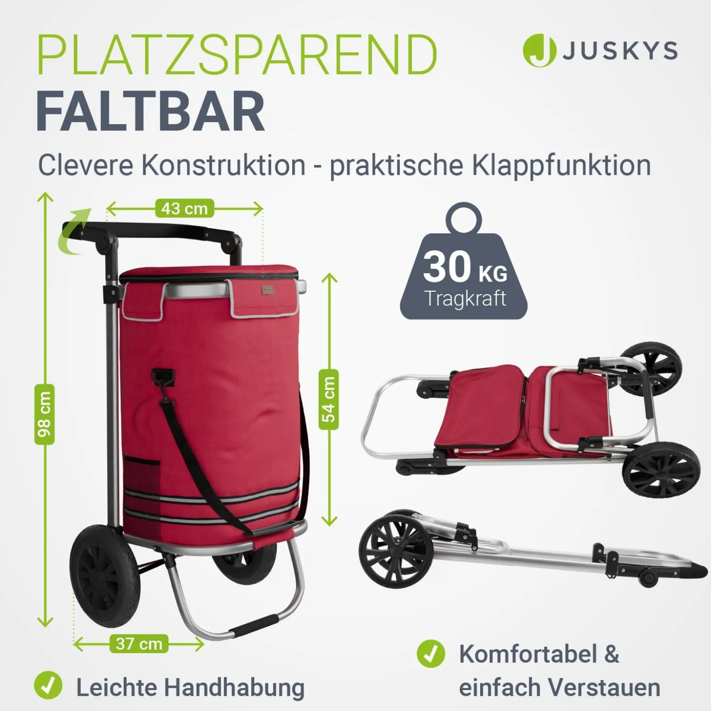 3in1 Einkaufstrolley - 56 L Kapazität