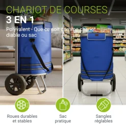 3in1 Einkaufstrolley - 56 L Kapazität
