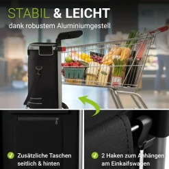 3in1 Einkaufstrolley - 56 L Kapazität