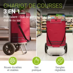 3in1 Einkaufstrolley - 56 L Kapazität