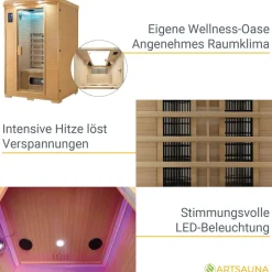Infrarotkabine Oslo mit Keramikstrahler