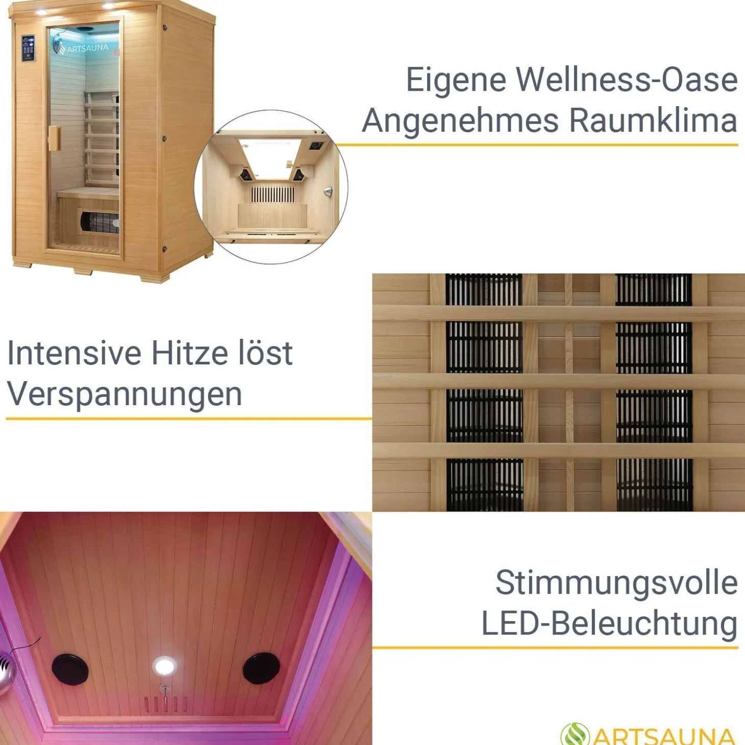 Infrarotkabine Oslo mit Keramikstrahler