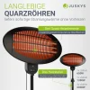 Infrarotstrahler 2000W Schwarz außen