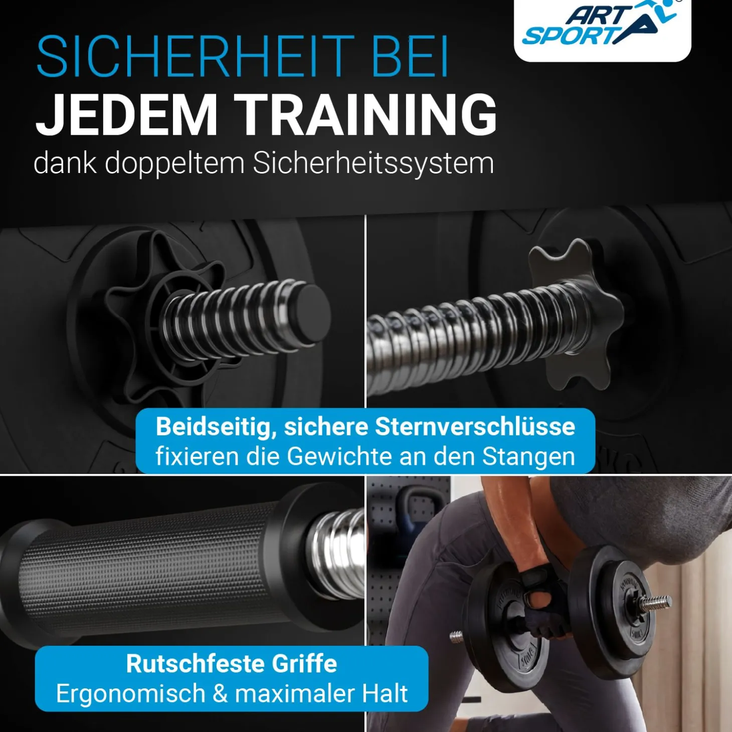 3in1 Hantelset 60kg