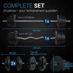 3in1 Hantelset 60kg