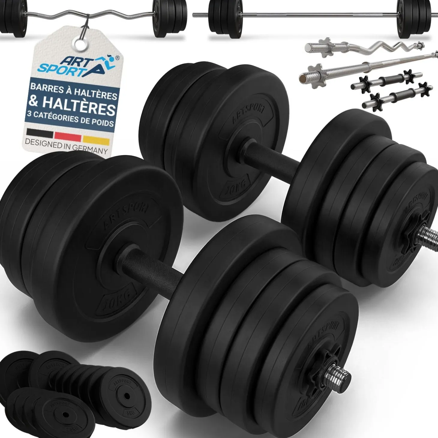3in1 Hantelset 60kg