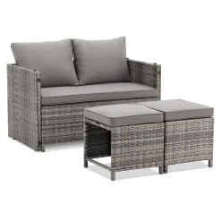 2in1 Polyrattan Gartenmöbel Jamaika