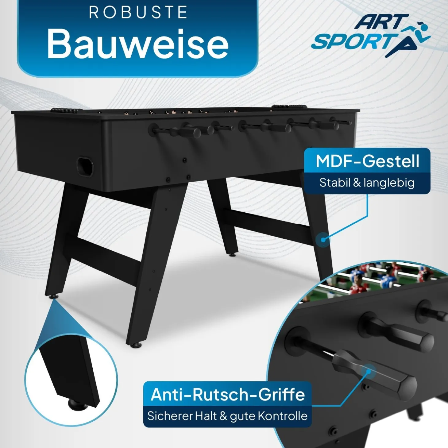 Kickertisch für Kinder und Erwachsene
