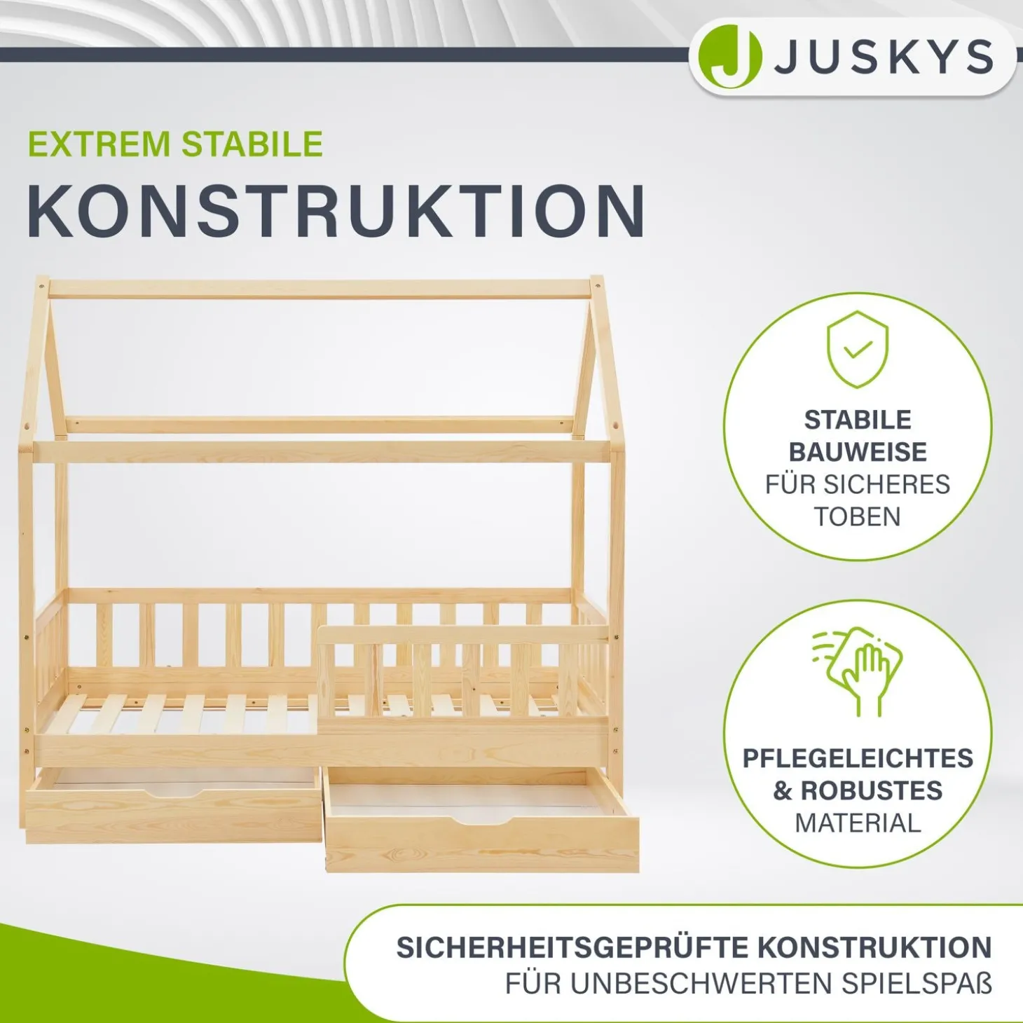 Kinderbett Marli 80 x 160 cm mit Bettkasten
