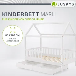 Kinderbett Marli 80 x 160 cm mit Bettkasten
