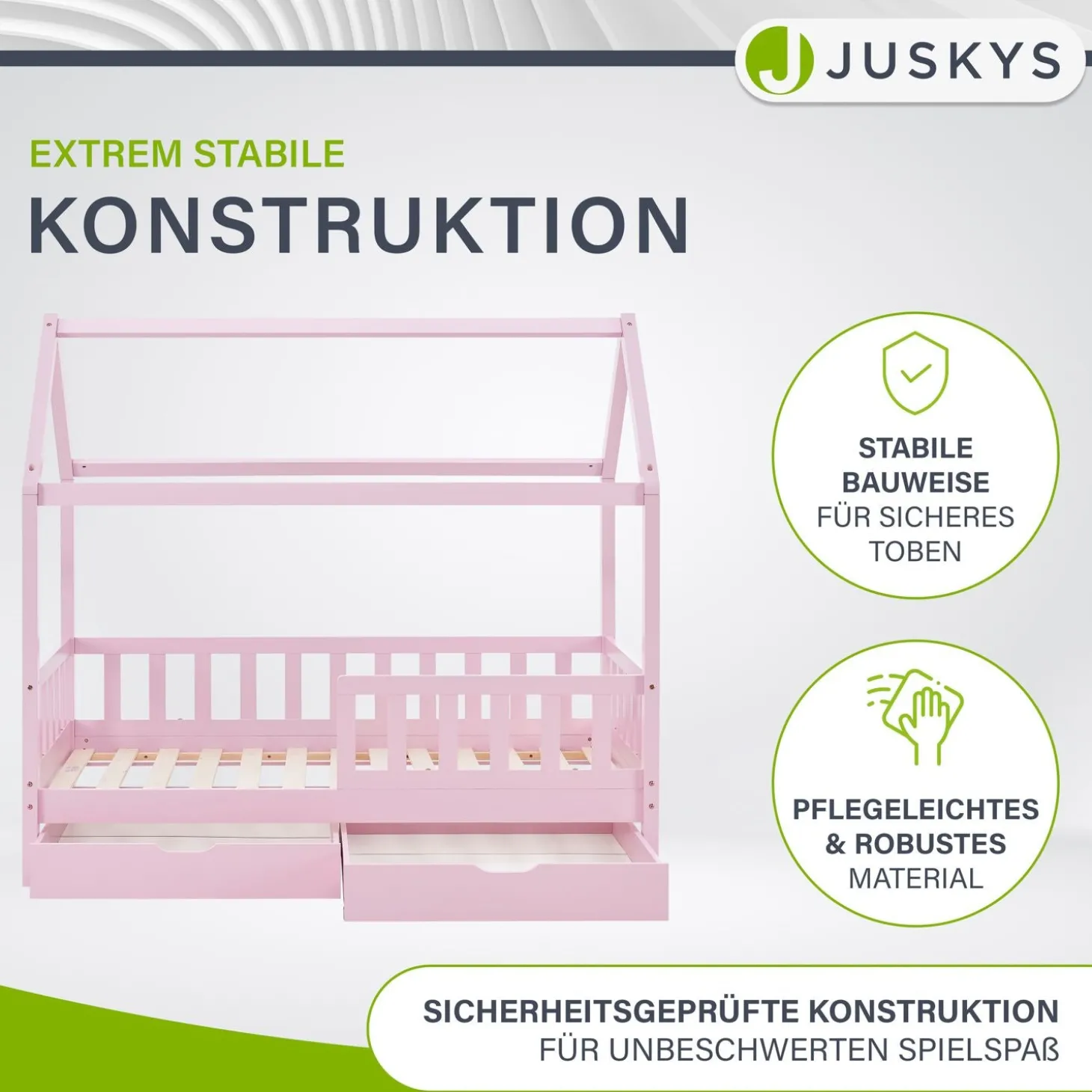 Kinderbett Marli 80 x 160 cm mit Bettkasten