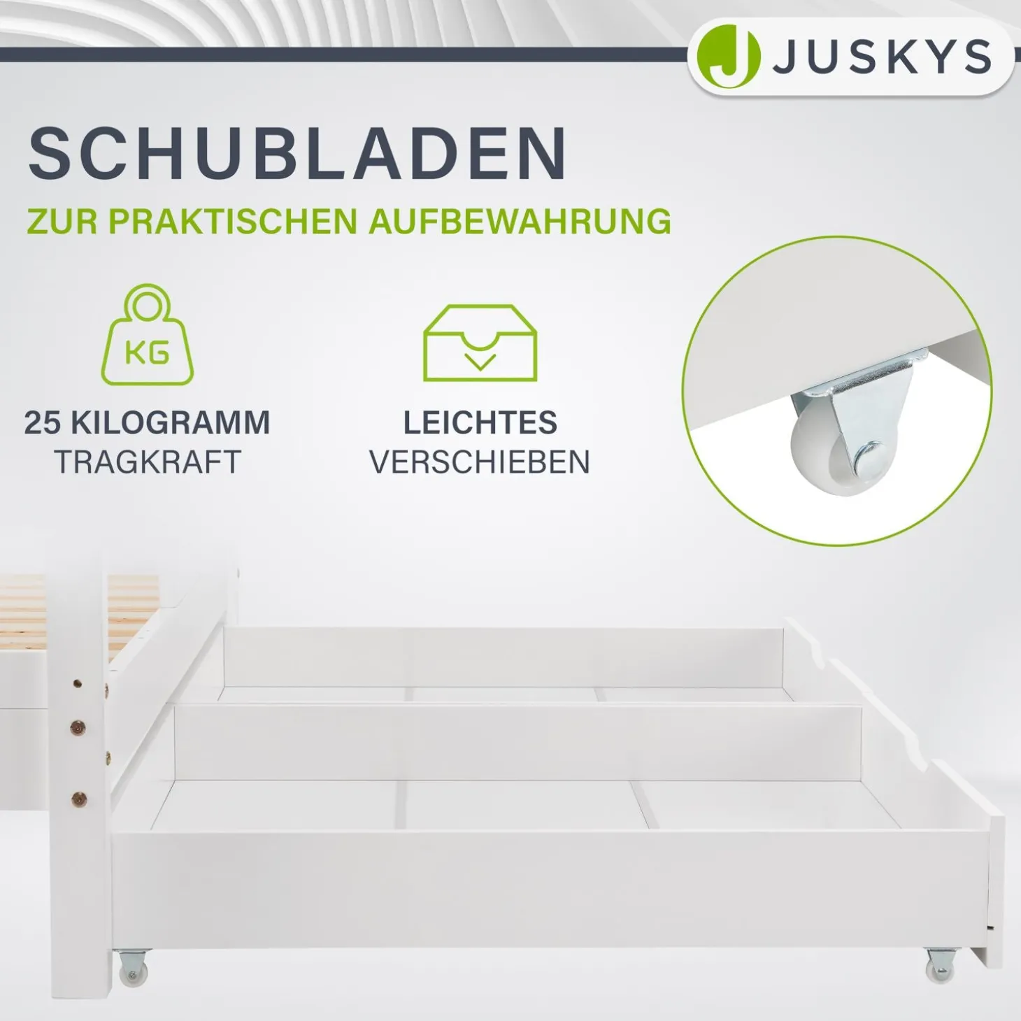 Kinderbett Marli 90 x 200 cm mit Bettkasten