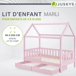 Kinderbett Marli 90 x 200 cm mit Bettkasten