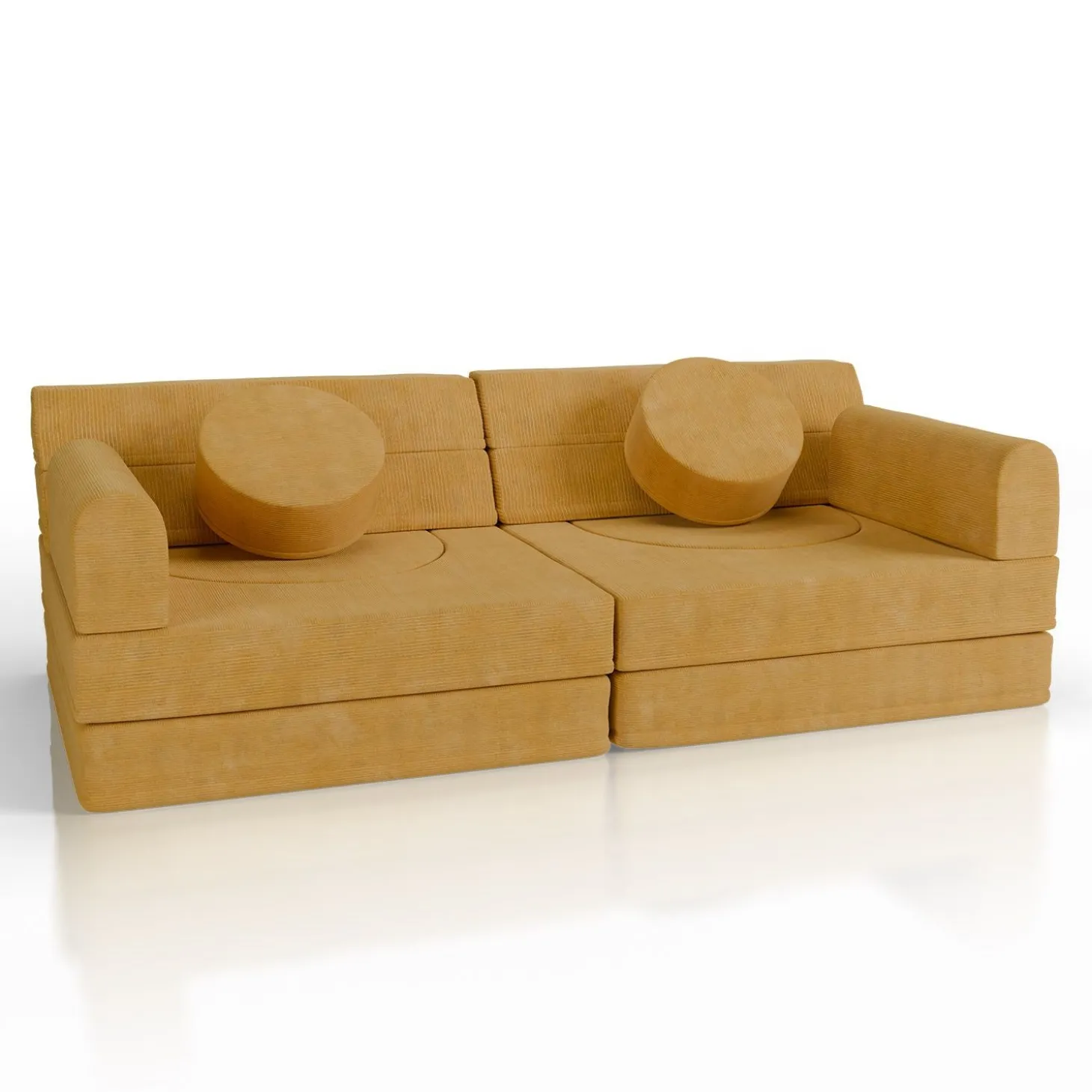 Kindersofa Kayo mit Cord Bezug & Kissen