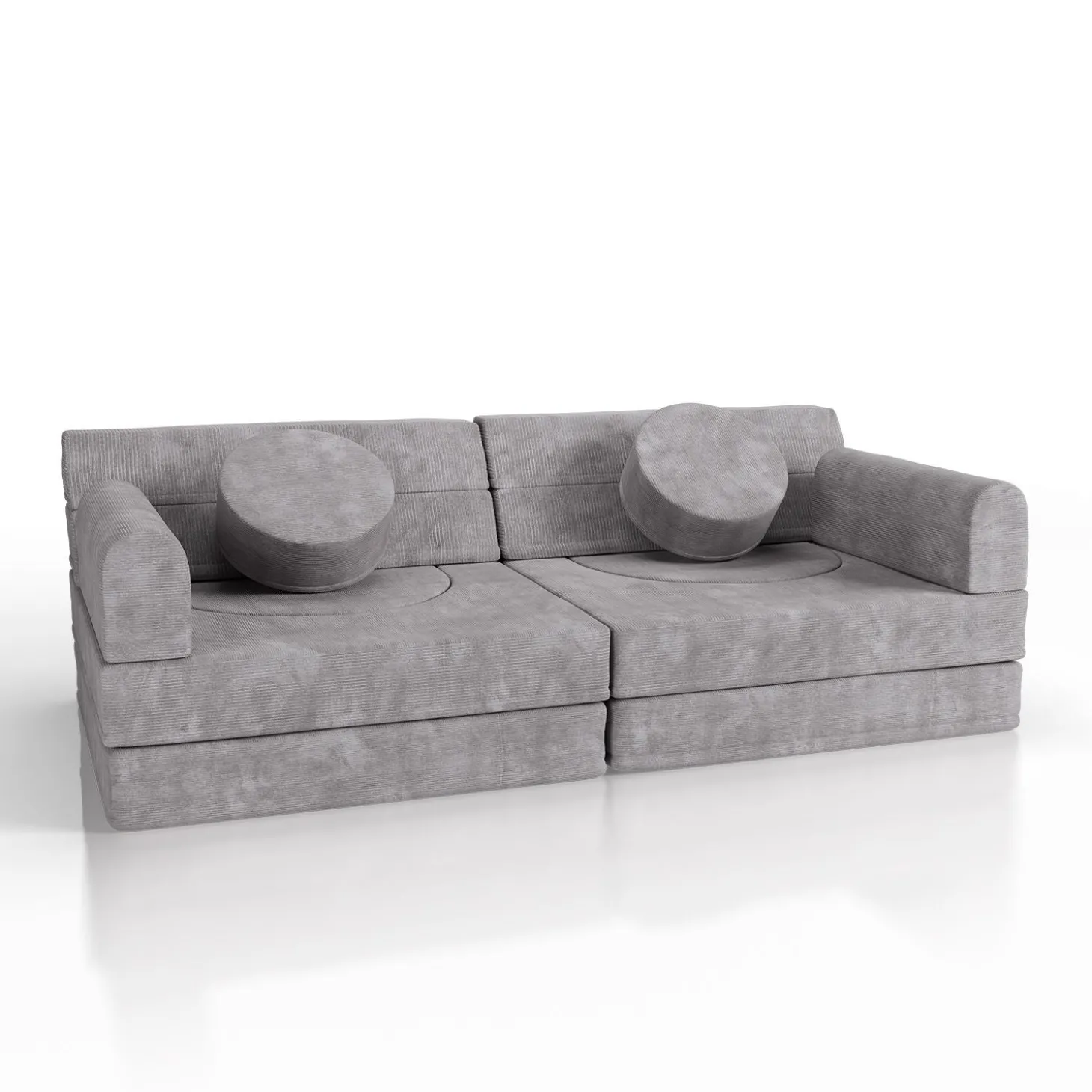 Kindersofa Kayo mit Cord Bezug & Kissen