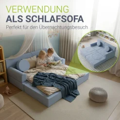 Kindersofa Kayo mit Cord Bezug & Kissen