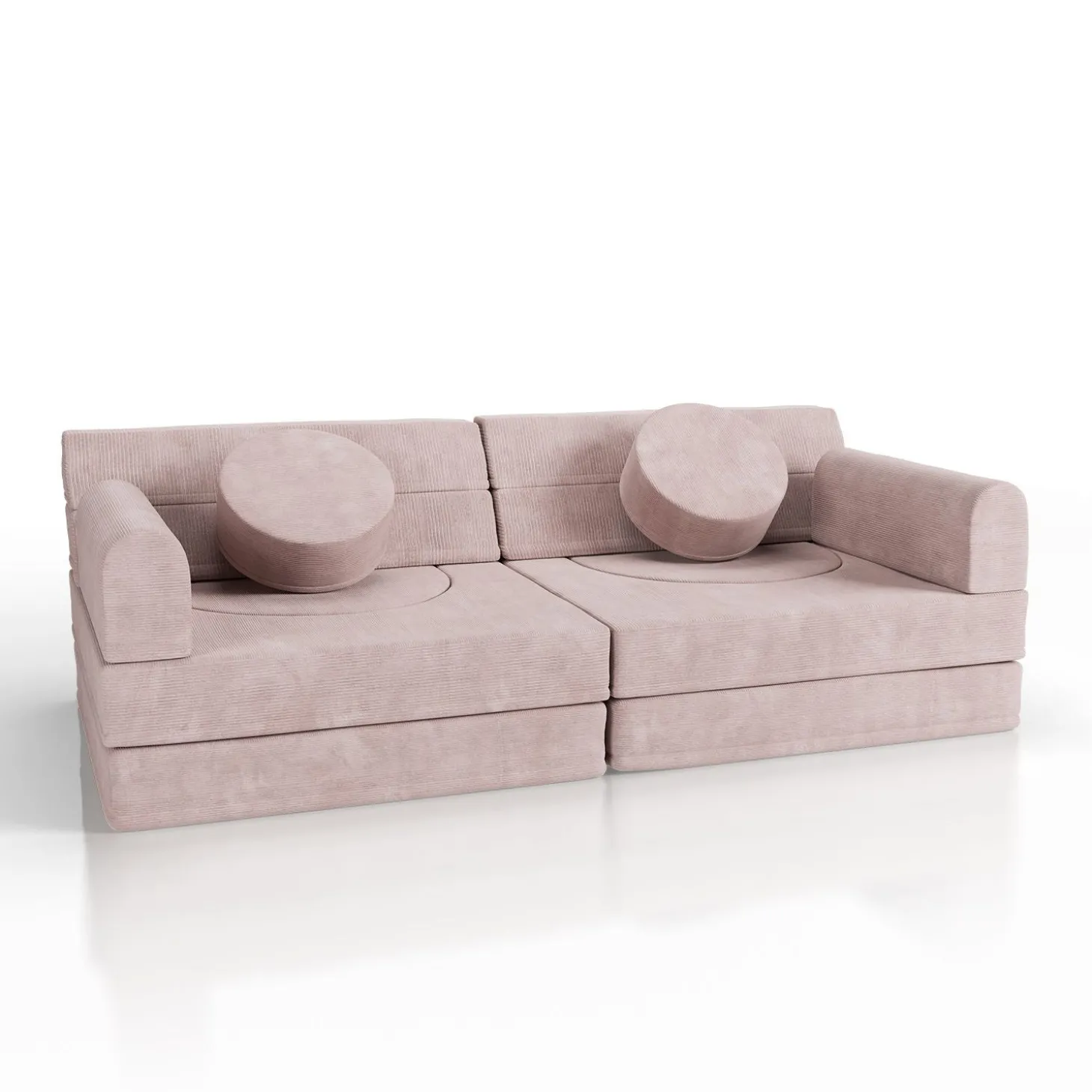 Kindersofa Kayo mit Cord Bezug & Kissen
