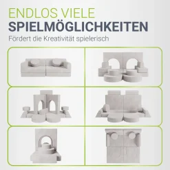 Kindersofa Kayo mit Cord Bezug & Kissen