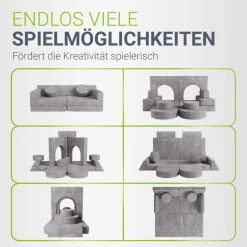 Kindersofa Kayo mit Cord Bezug & Kissen