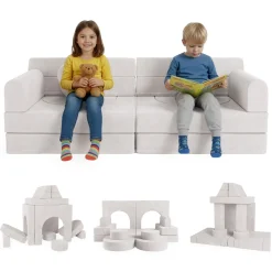 Kindersofa Kayo mit Cord Bezug & Kissen