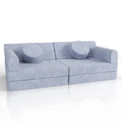 Kindersofa Kayo mit Cord Bezug & Kissen