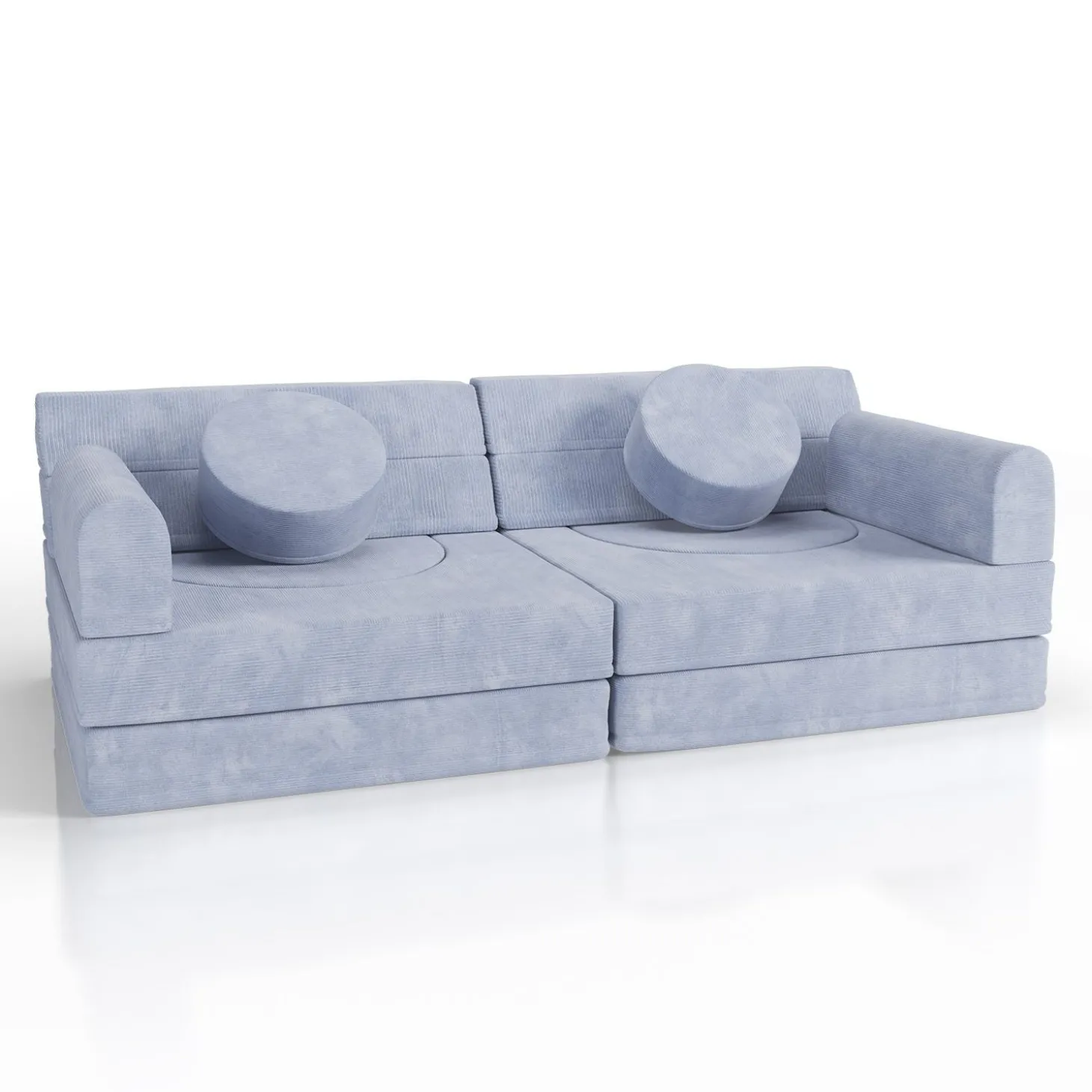 Kindersofa Kayo mit Cord Bezug & Kissen