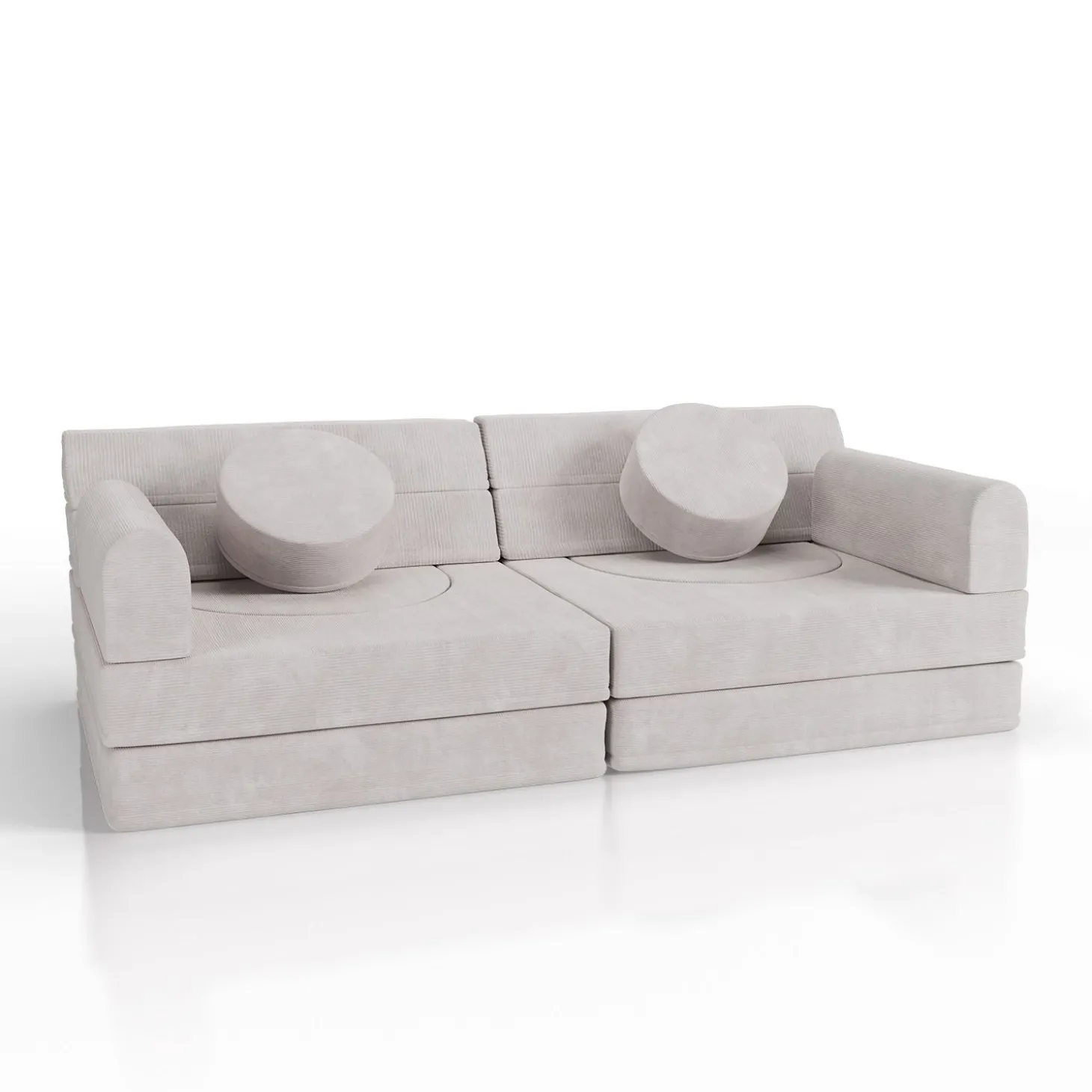 Kindersofa Kayo mit Cord Bezug & Kissen