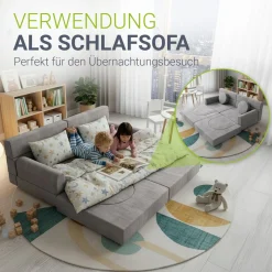 Kindersofa Kayo mit Cord Bezug & Kissen