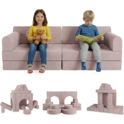 Kindersofa Kayo mit Cord Bezug & Kissen