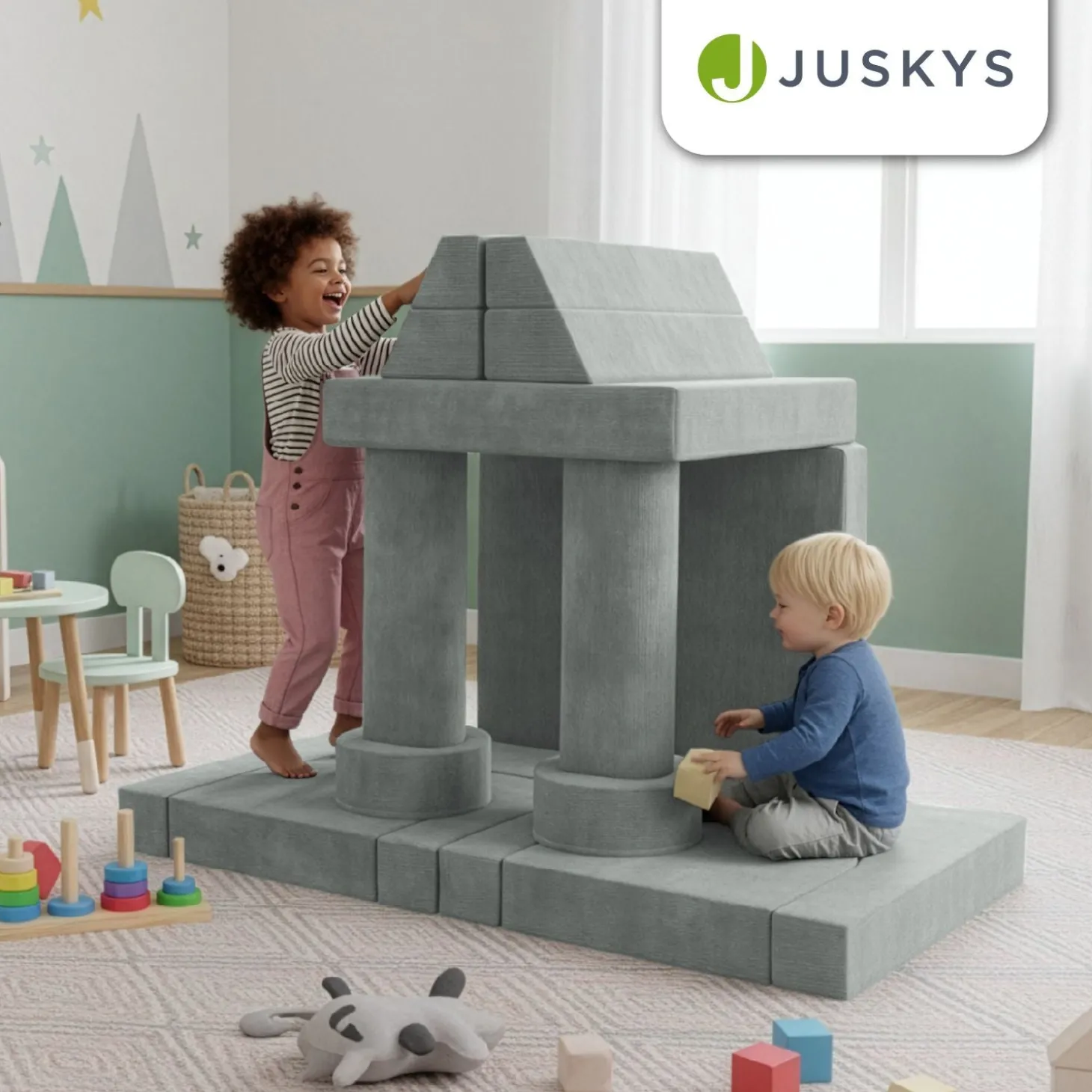 Kindersofa Kayo mit Cord Bezug & Kissen
