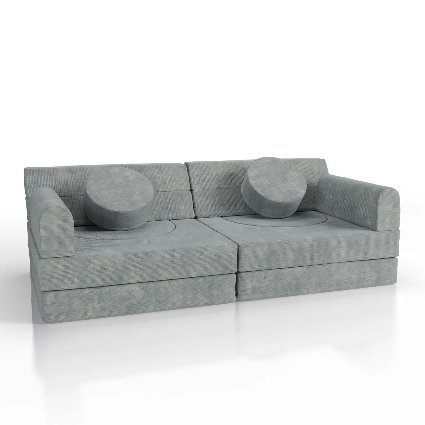 Kindersofa Kayo mit Cord Bezug & Kissen