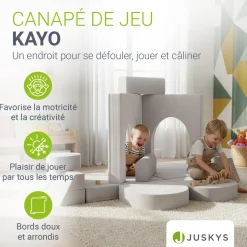 Kindersofa Kayo mit Cord Bezug & Kissen