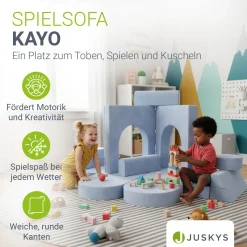 Kindersofa Kayo mit Cord Bezug & Kissen