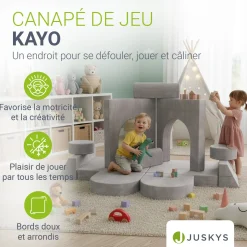 Kindersofa Kayo mit Cord Bezug & Kissen