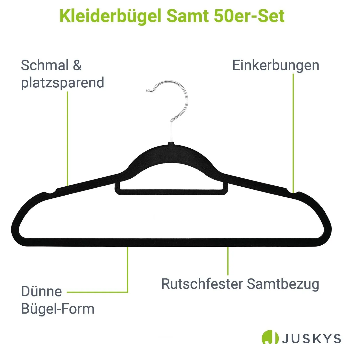 Kleiderbügel - Samt