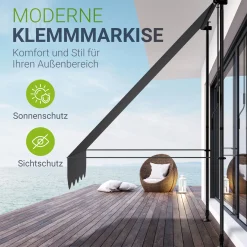 Klemmmarkise Kapstadt mit Handkurbel