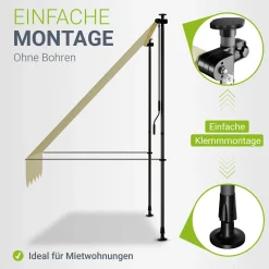 Klemmmarkise Kapstadt mit Handkurbel