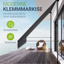 Klemmmarkise Kapstadt mit Handkurbel